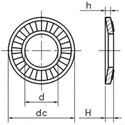 NFE 25-511 Conical Contact Washer drawing